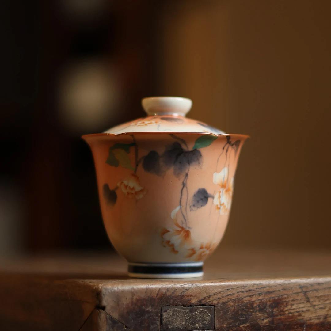 【直播专属】海棠花铃铛盖碗（霖溪0082）