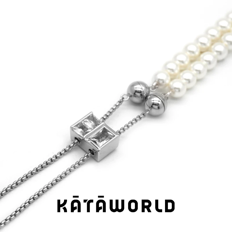 KATAWORLD 铜合金仿珍珠项链 【主理人】双生双合项链