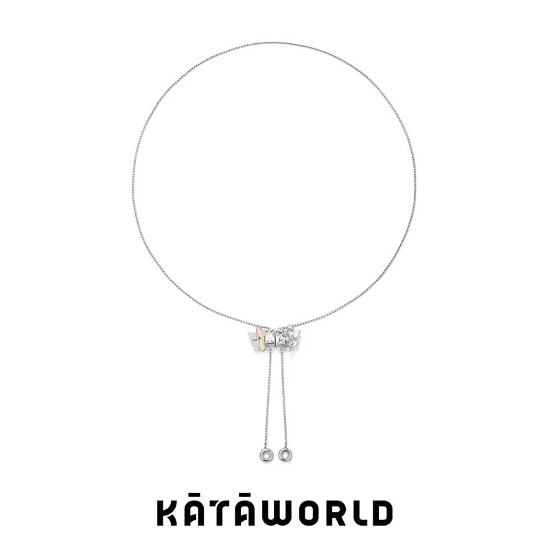KATAWORLD 铜合金项链 【主理人】轻奢夏舞蝴蝶磁吸耳机长项链