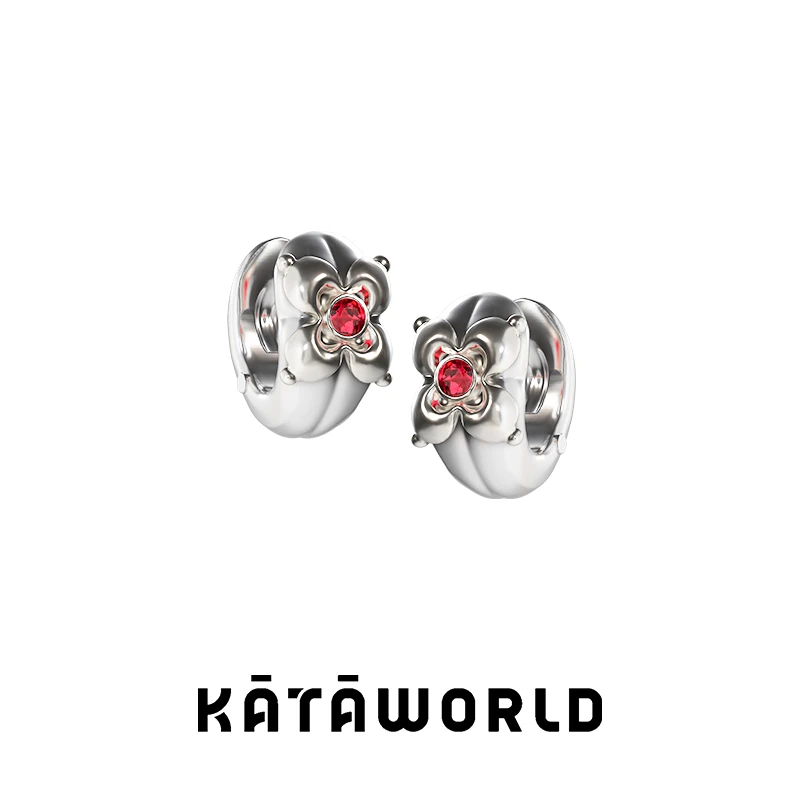 KATAWORLD 铜合金耳饰 【主理人】柿子花耳环/对气质轻奢时尚小众