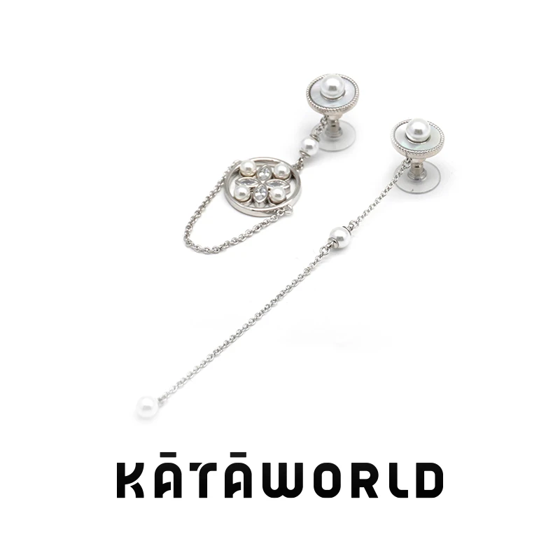 KATAWORLD 铜合金仿珍珠耳饰 【主理人】人鱼公主耳钉-对