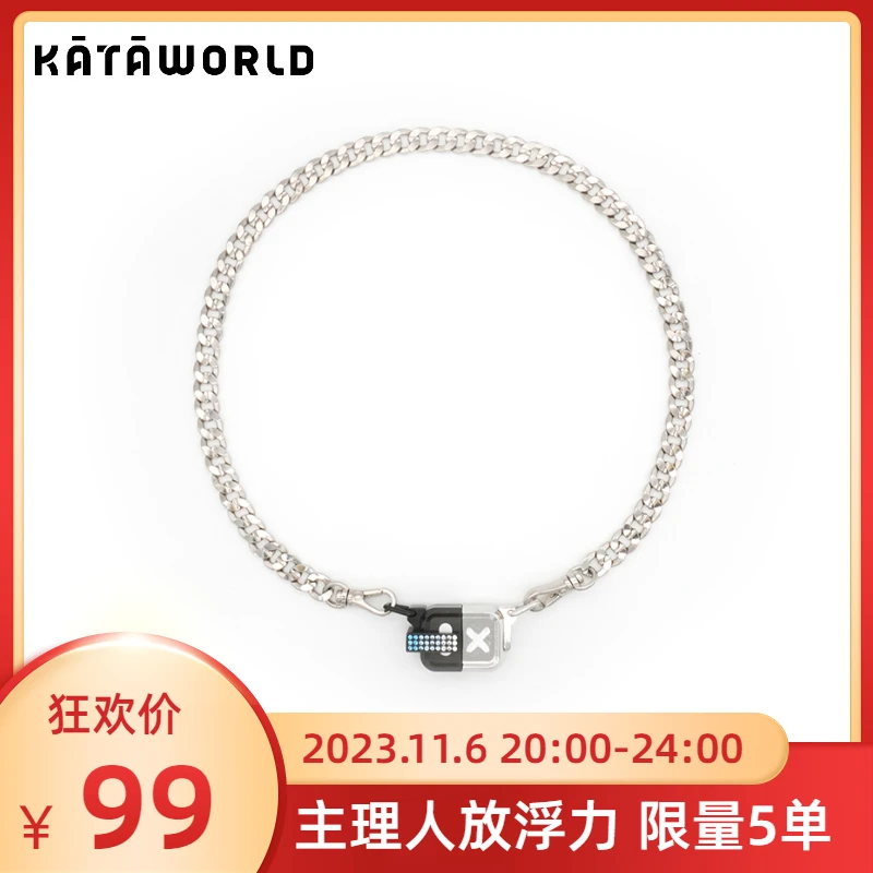 KATAWORLD 铜合金项链 【主理人】先锋小淘气拼接磁吸项链百搭情侣X