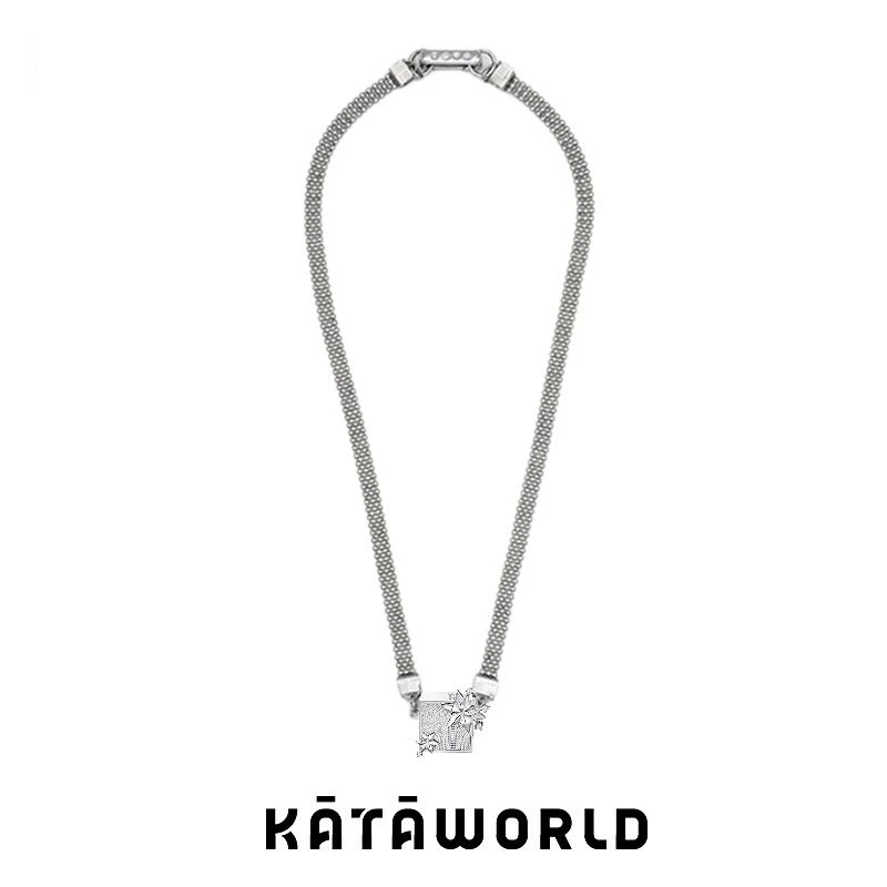 KATAWORLD 铜合金项链 【主理人】指纹雪花项链小众时尚