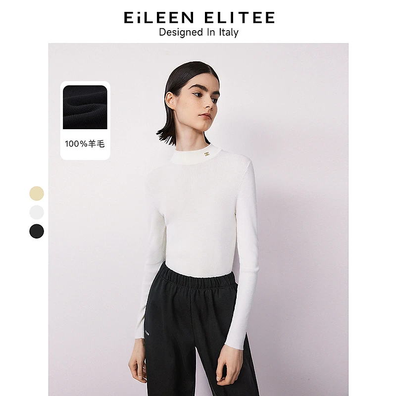 朗姿欧洲EiLEEN ELITEE入秋半高领内搭毛针织衫打底衫女冬季新款