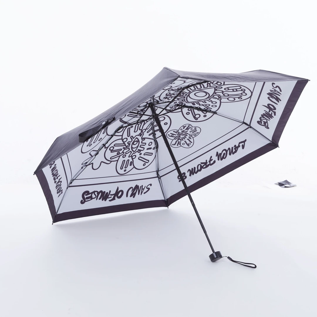 【积分兑礼】宋三土联名朗姿定制艺术折叠晴雨伞（直接拍不发货）白色