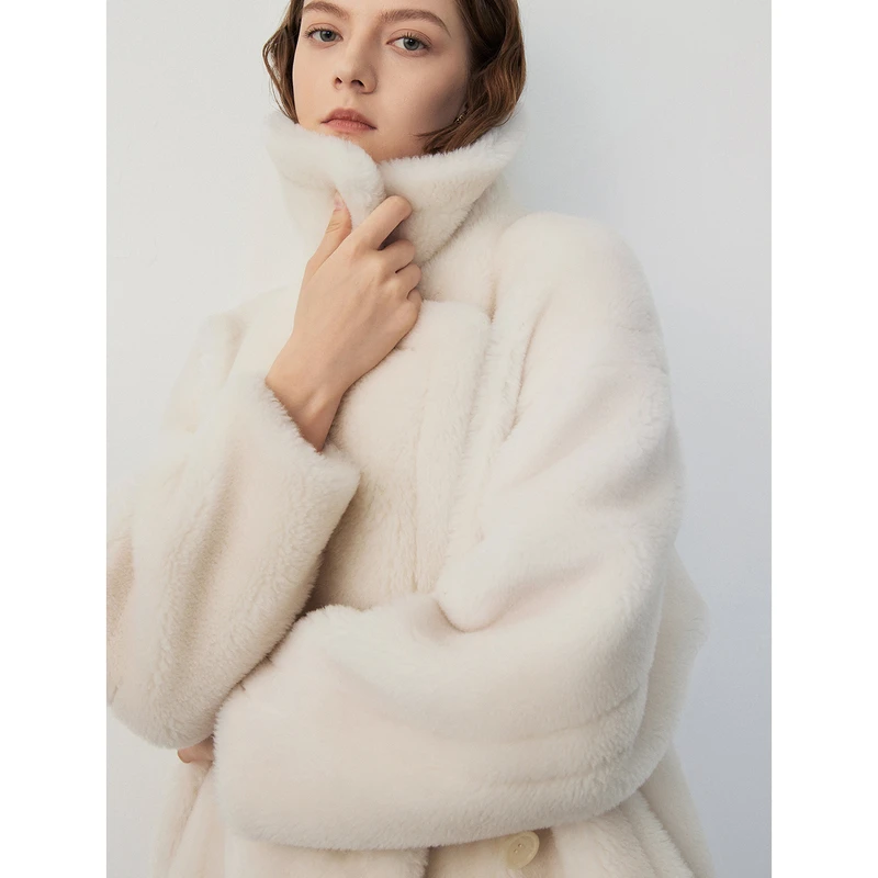 朗姿绵羊毛复古高级感显瘦citywarm气质大衣外套冬季欧若风