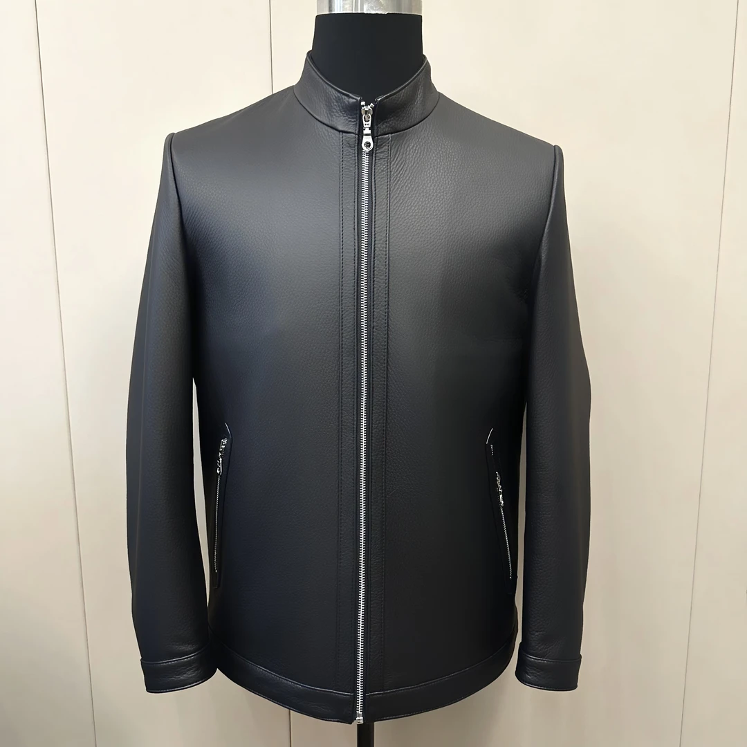 应豹男装进口新西兰AA级鹿皮男士立领春秋休闲时尚外套68038款