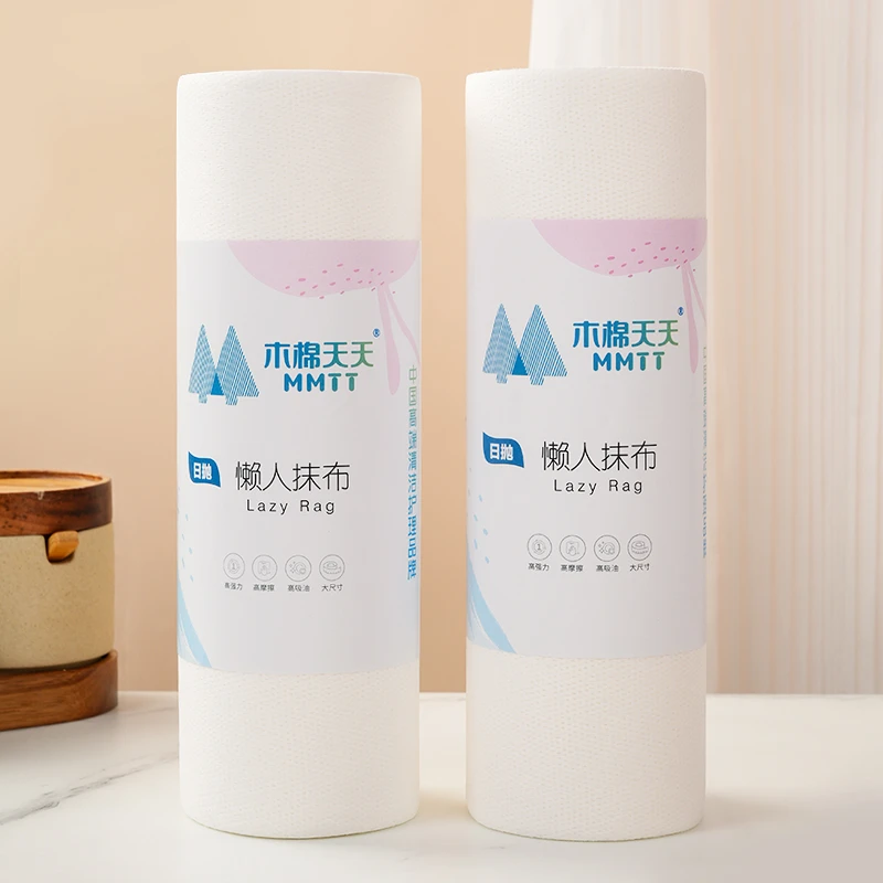 木棉天天懒人抹布干湿两用一次性加大卷式厨房洗碗布强力去污