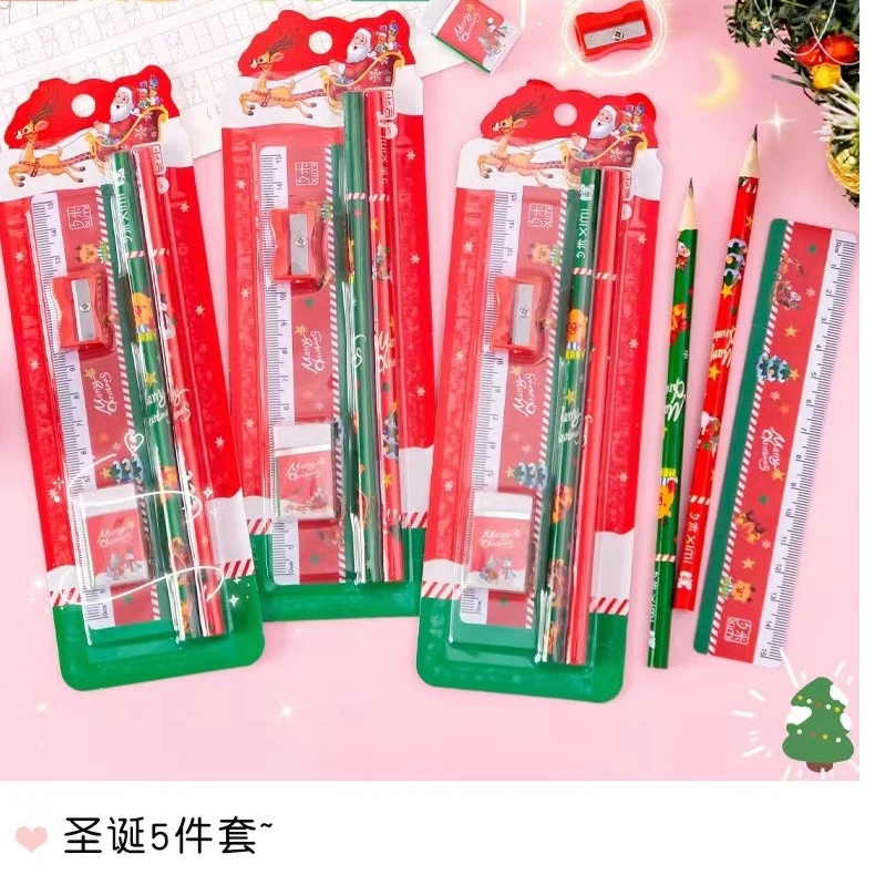 圣诞铅笔套装五件套