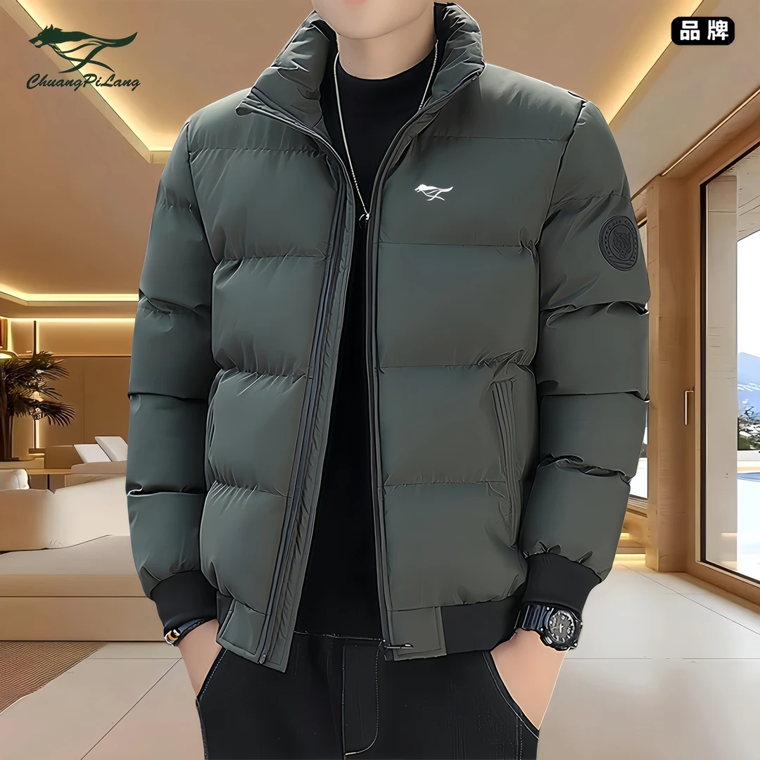 品牌男士棉衣秋冬季新款加厚保暖棉袄时尚运动休闲立领棉服外套男