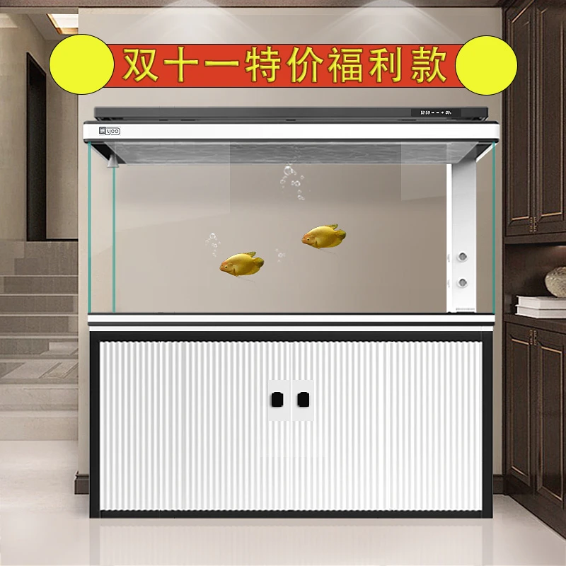 yee福利款 北欧轻奢风 合金框架 金晶超白 干湿分离底滤鱼马桶