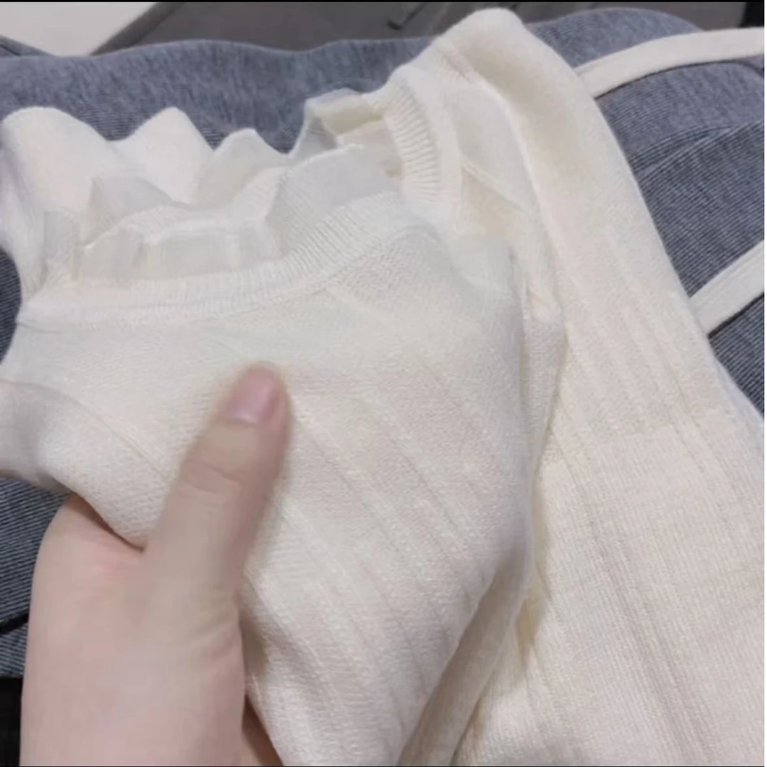 春秋冬蕾丝打底衫纯色弹力针织套头