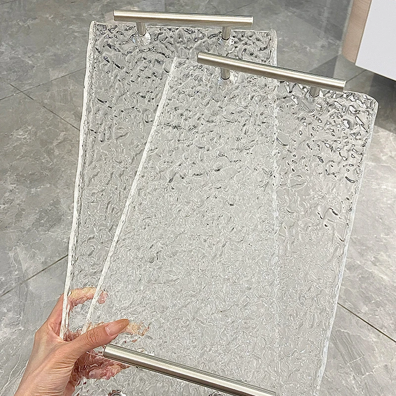 茶盘茶水盘托盘长方形家用放水杯子茶杯的托盘水果盘北欧ins塑料