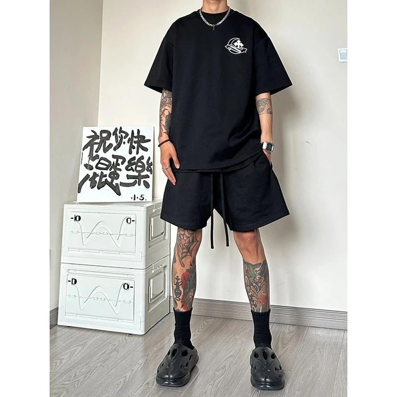 加肥加大码300斤美式基础款百搭纯色短裤男夏季高街运动五分裤子