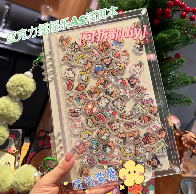 【自选链接】新款高颜值亚克力摇摇乐A5本子diy活页本