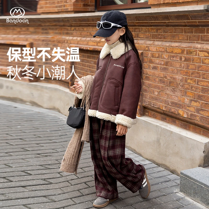 BANDOCIN/半度闲【爆款三件套】女童冬季加厚深冬洋气外套加绒套装