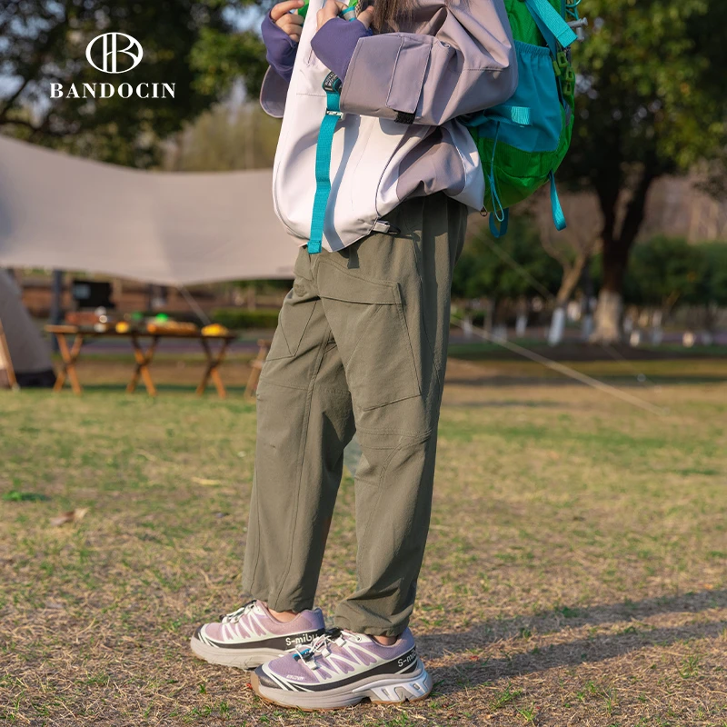 BANDOCIN/半度闲女童休闲裤秋季长裤宽松弹力舒适透气户外直筒裤