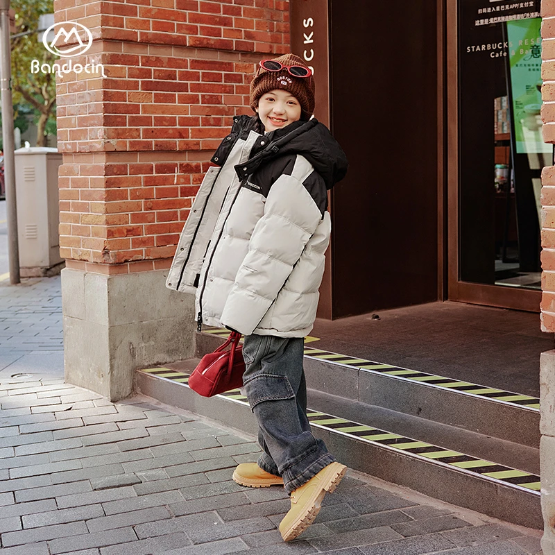 BANDOCIN/半度闲滑雪羽绒服户外保暖儿童三防冬季90白鸭绒羽绒服