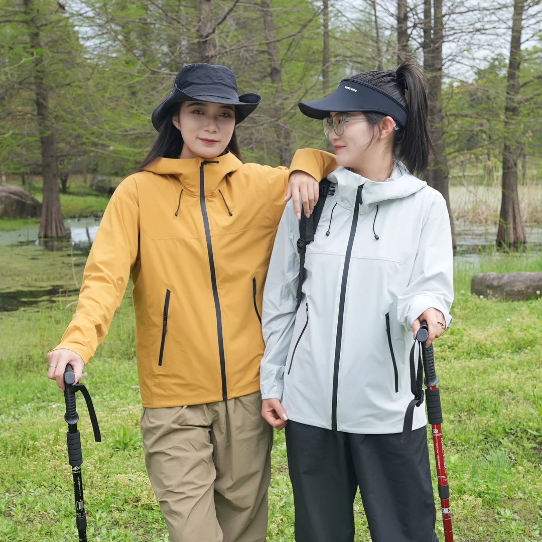 8511款软壳薄款冲锋衣风感波粒春夏款透气连帽休闲户外运动