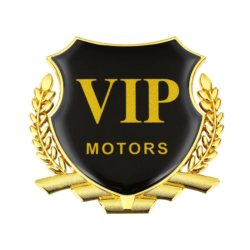 VIP汽车大号麦穗侧标金属车贴3D立体个性创业遮挡刮痕贴车标