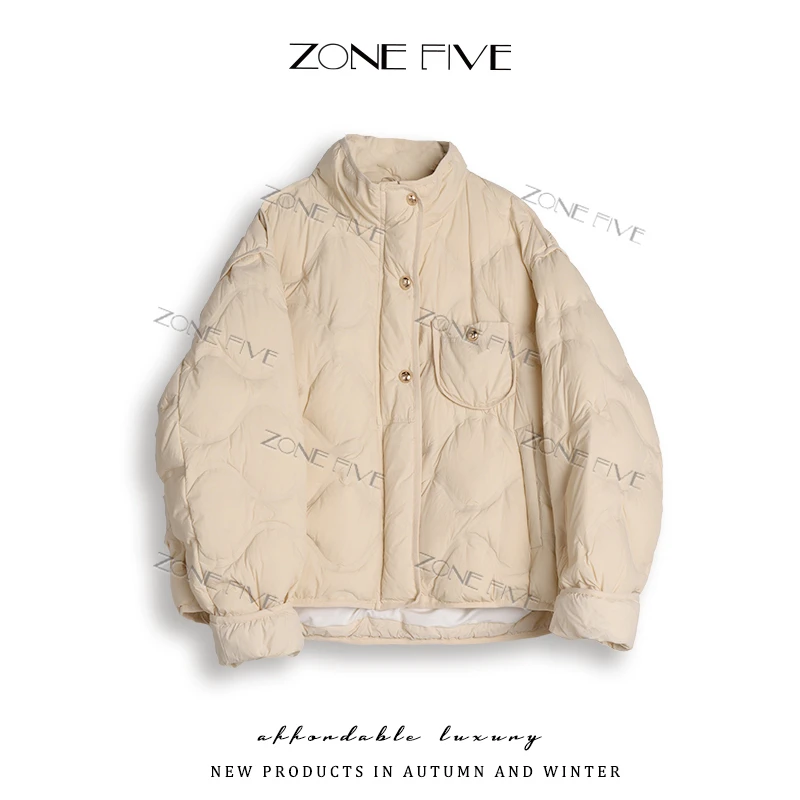 【zonefive】90白鸭绒韩版泡芙羽绒服