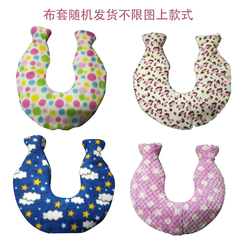 1400毫升U型防爆注水热水袋加厚颈椎暖肚毛绒便携肩颈大号护颈