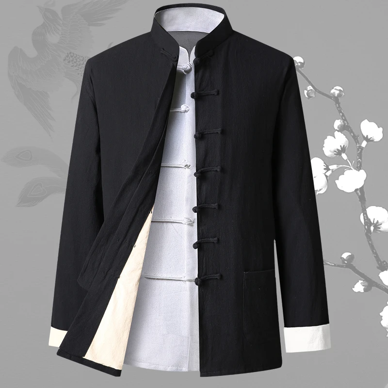 唐装男中国风春秋季男士新款外套中山装上衣