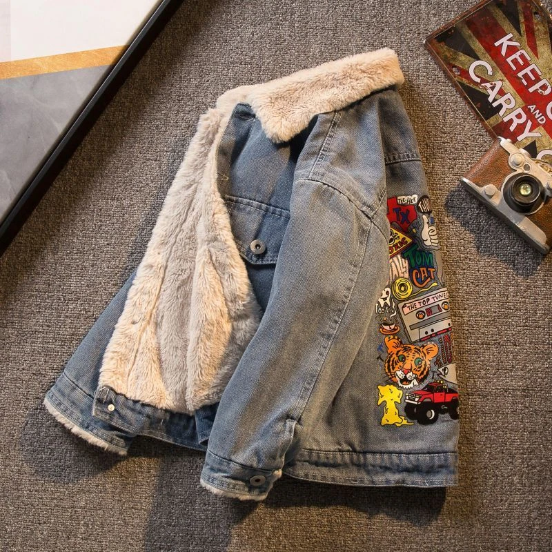 男童外套秋冬款牛仔外套2023年新款中大童男孩韩版上衣洋气帅气潮