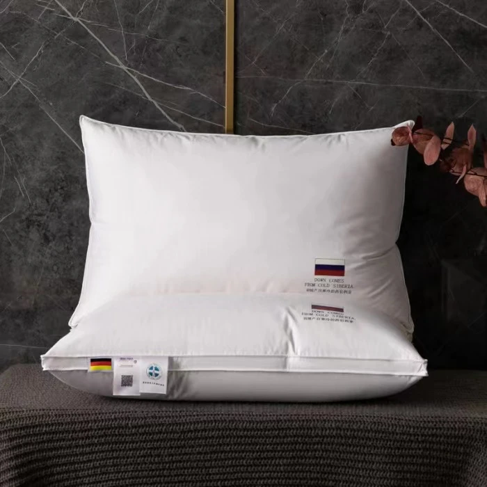 白鹅绒羽绒枕头星级酒店羽绒枕羽毛枕头枕芯家用