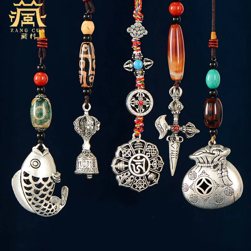 藏村 合金吊坠 《吉祥吊坠》创意饰品项链车挂饰藏式挂件饰品项坠