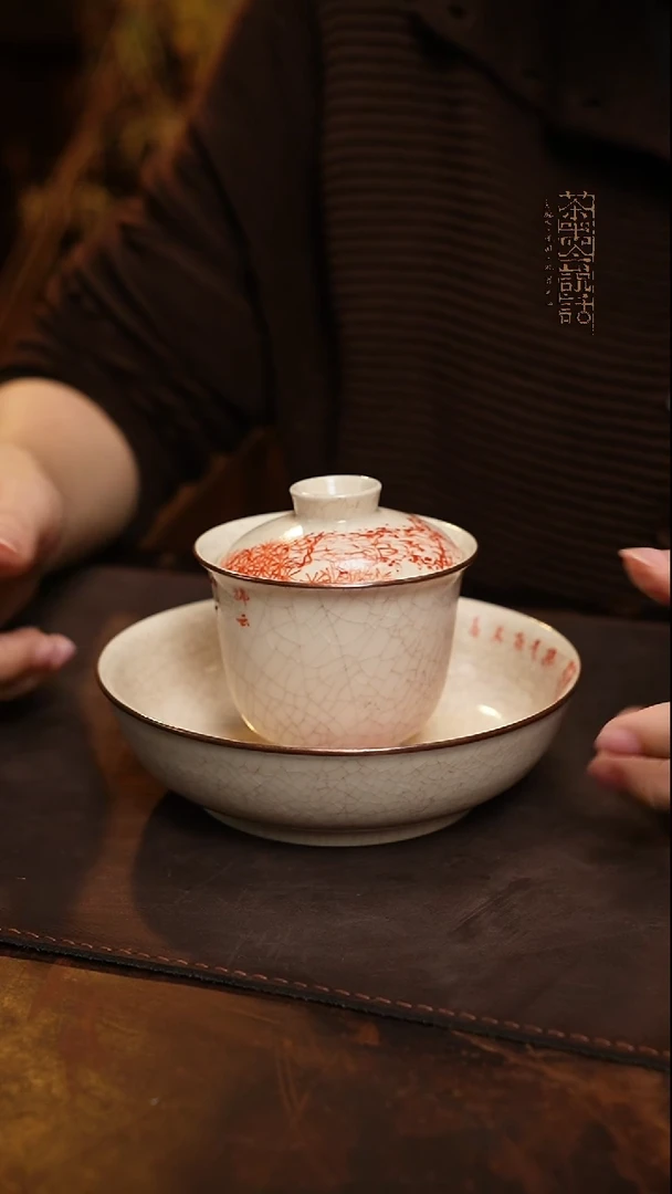 【闪购商品】手作瓷器盖碗套装021....