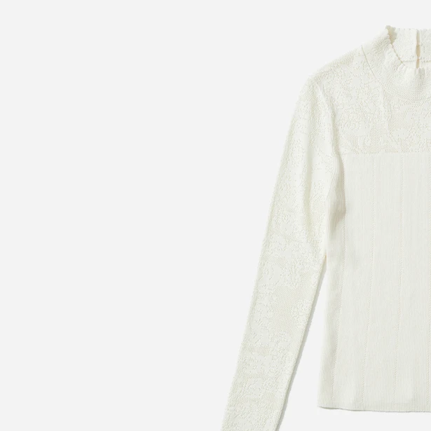 GINAYOLAN/瑾颜【重工】意大利进口面料半透显瘦圆领针织套衫