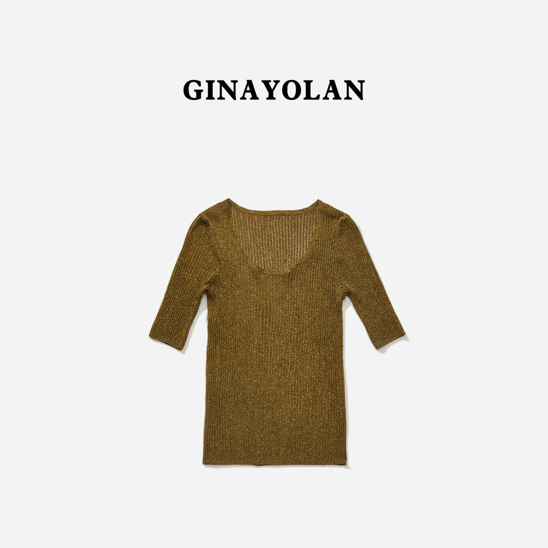 GINAYOLAN/瑾颜【水晶纱系列】意大利进口亮闪奢华水晶纱微透针织