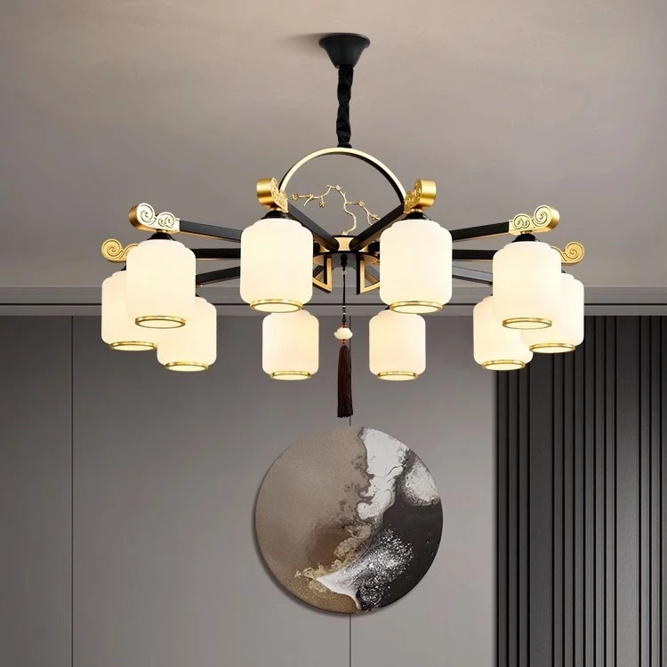 中国风简约大气新中式禅意家用吊灯客厅主灯餐厅别墅大厅卧室灯具