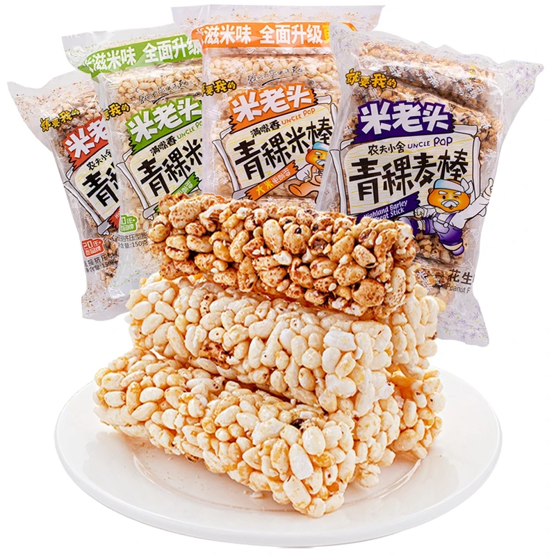 UNCLE POP/米老头 青稞米棒满嘴香爆米花网红零食农夫小舍米麦通