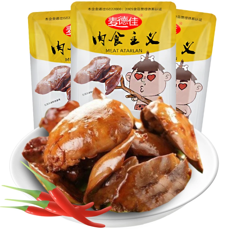 麦德佳清酒鸭肝香辣卤味零食非鹅肝熟食下酒下饭菜网红零食