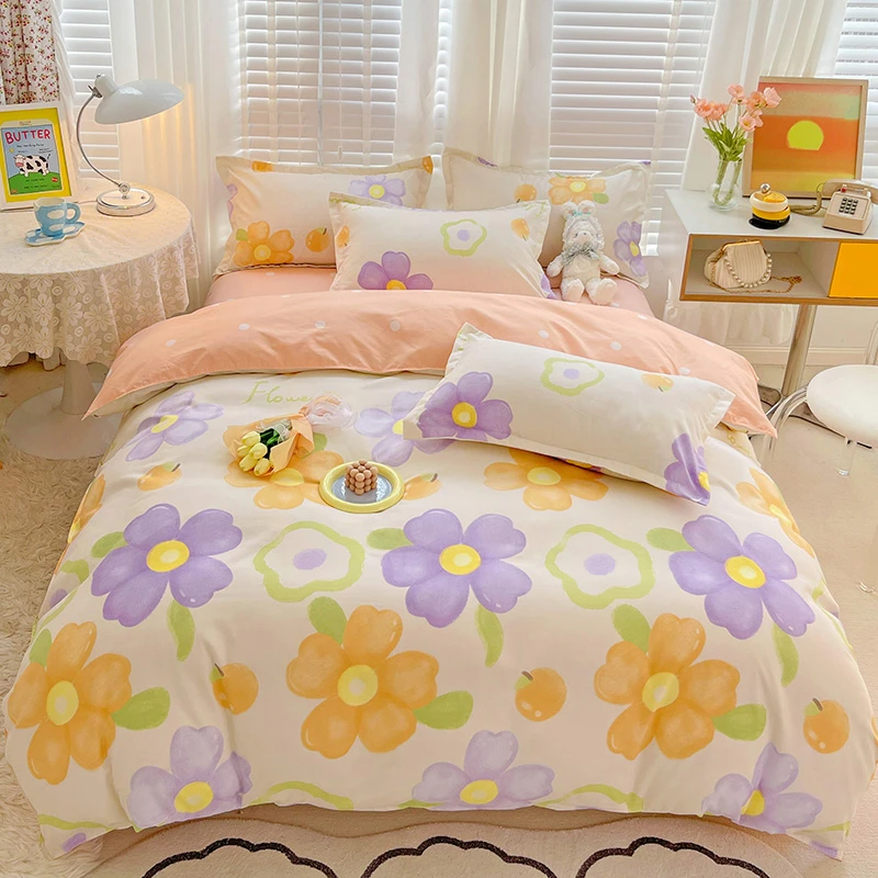 网红款被套斜纹磨毛非全棉纯棉150x200x230学生宿舍单双人被罩单