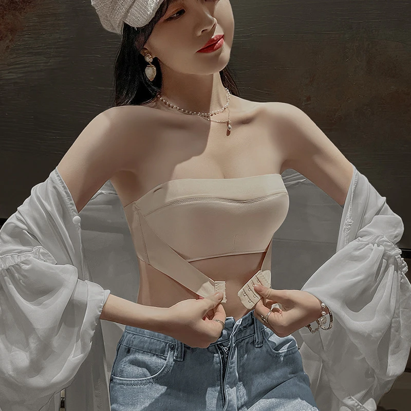 【异国倾城】SV舒适无肩带内衣女防滑防走光小胸显大抹胸无痕文胸罩
