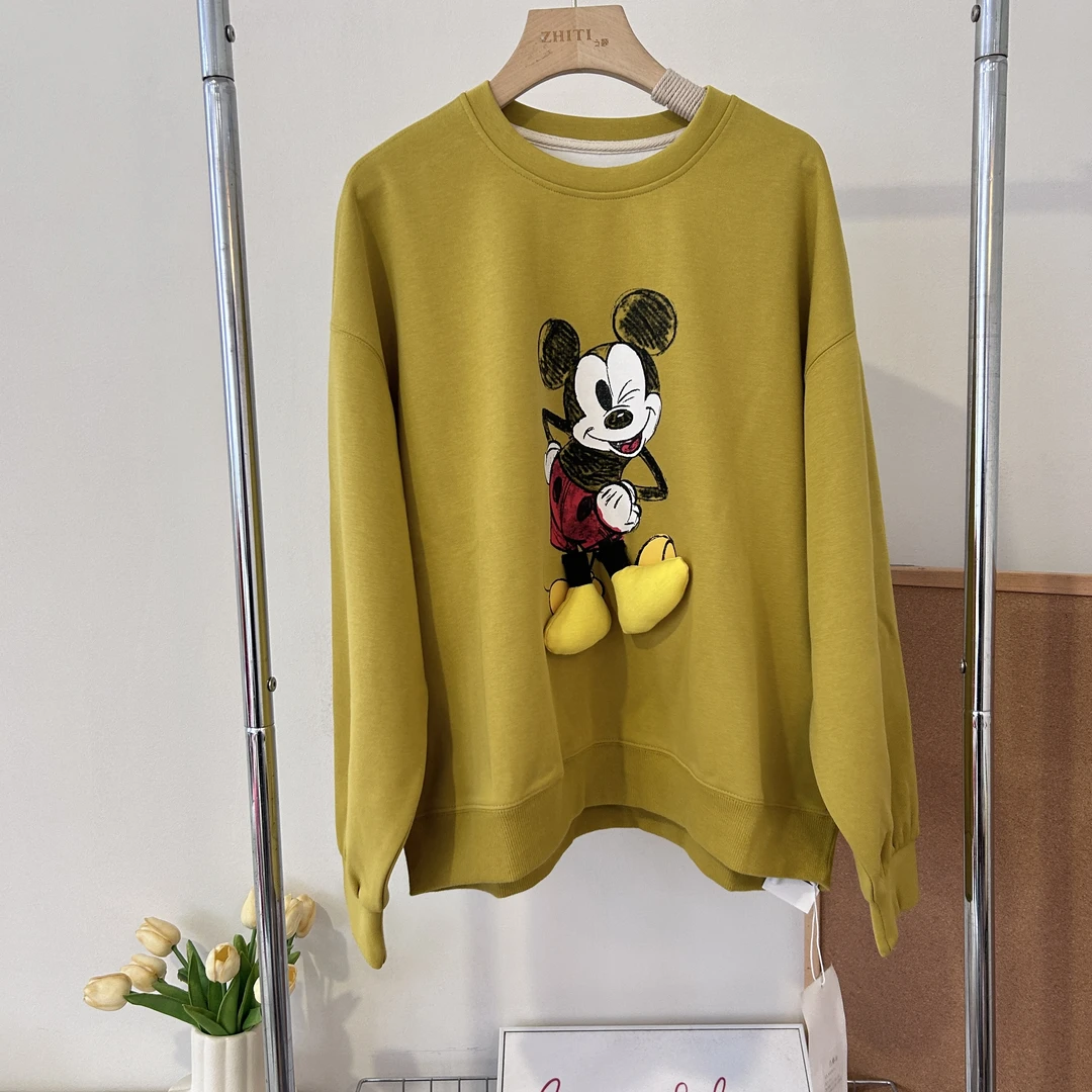 6011 春秋立体印花米奇卫衣