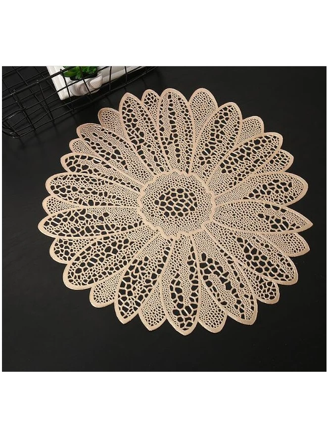 【到手4个  餐垫38cm】网红餐垫金色餐桌垫轻奢家用隔热垫茶几垫