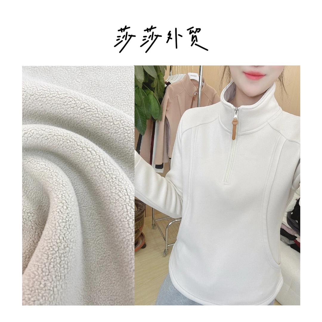 SHASHA「冬日守护」2024加绒加厚女冬季新款半高领显瘦卫衣#H5869