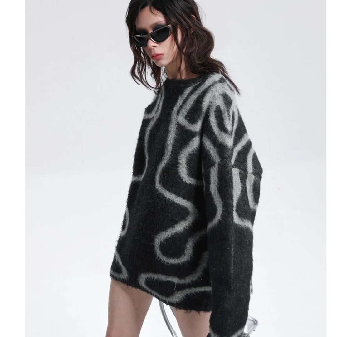 Liquid.zip「旧未来」小众设计师款可圆毛衣