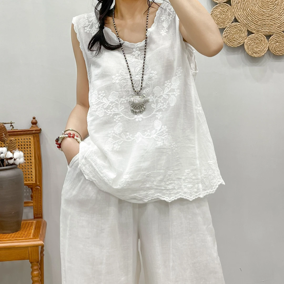 专属 棉麻吊带内搭短背心宽带吊带34001女背心白色