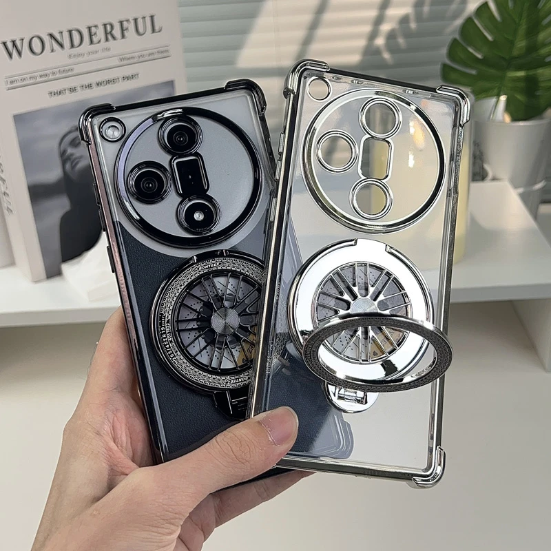 适用OPPOfindx7手机壳防摔透明气囊findx7ultra陀螺支架保护套