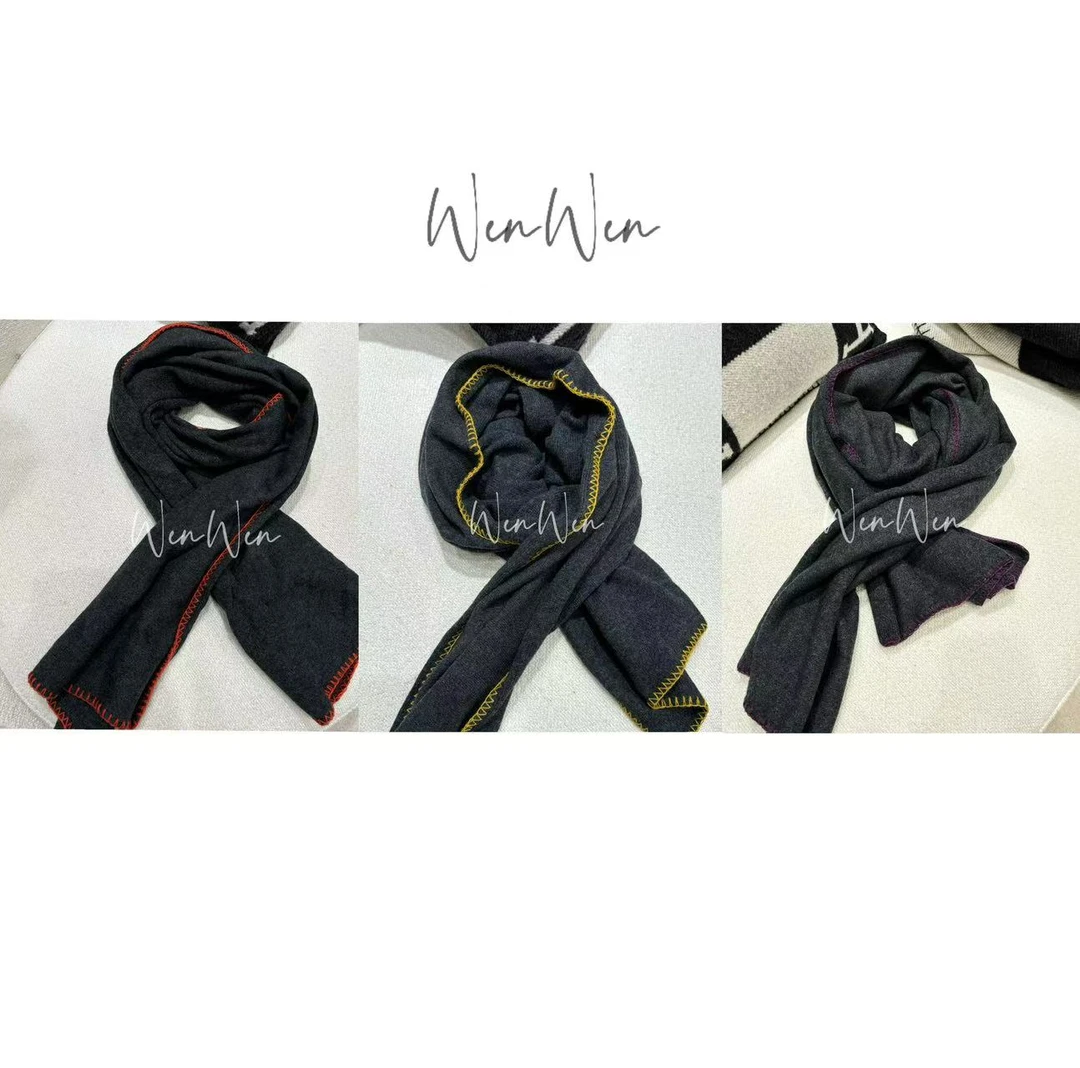 WENWEN-高定【秋冬必备撞色羊毛时尚百搭高级感围巾】WJ0005