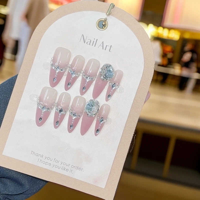 【仙玉】纯手工定制穿戴甲衣兮严选国华钻小肥推荐美甲贴片可拆