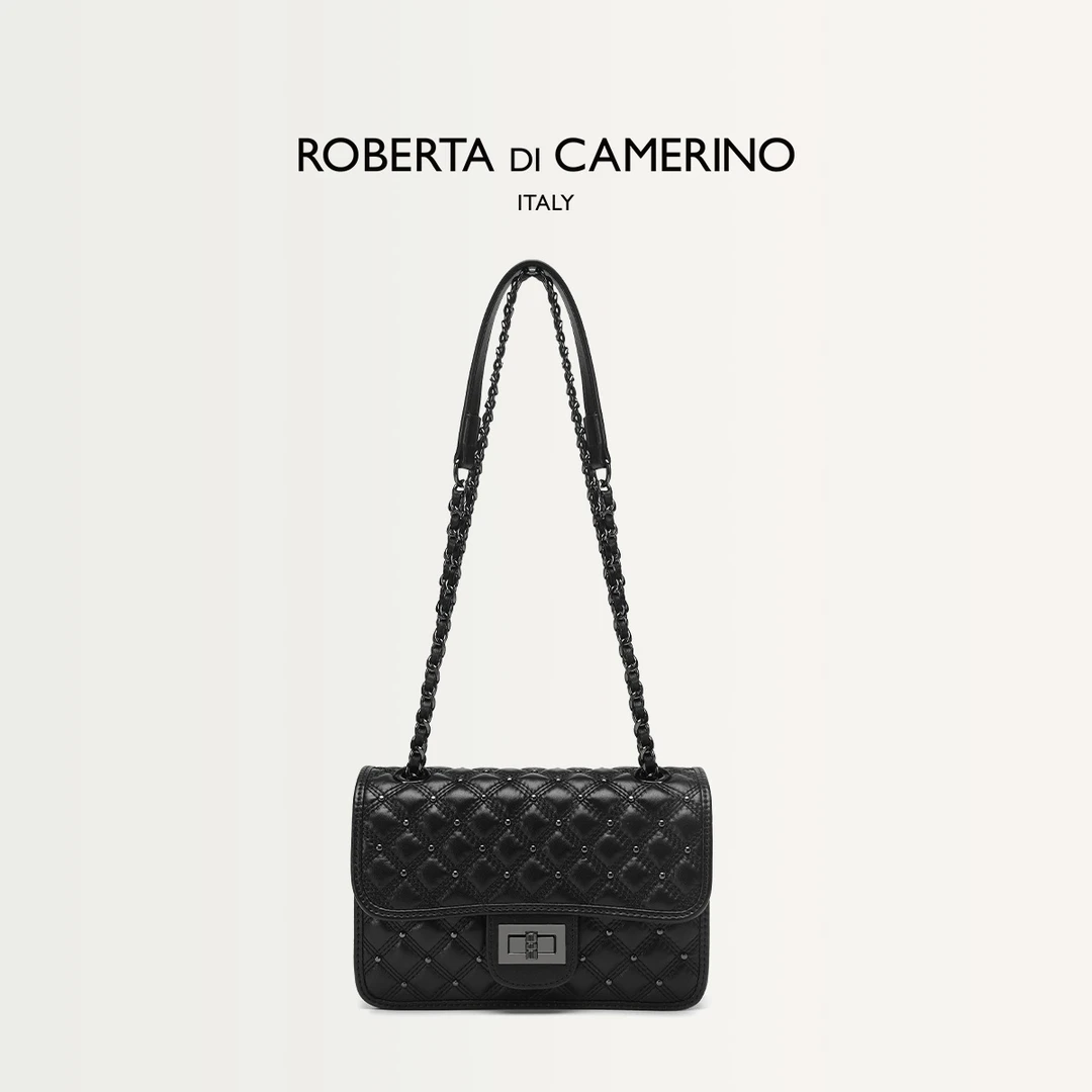 Roberta di Camerino/诺贝达菱格小香风链条包S06