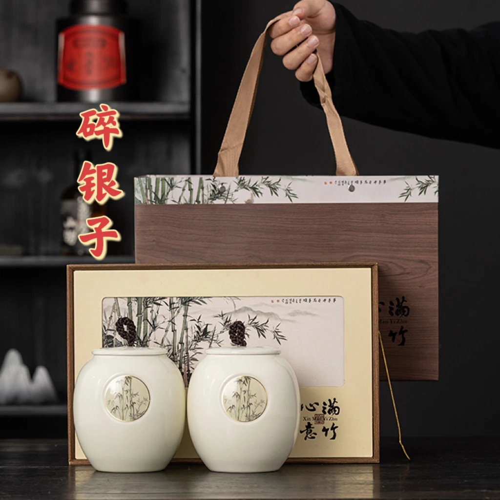 正宗普洱茶碎银子糯米香茶化石云南熟茶沱茶老茶头古树茶陶瓷礼盒