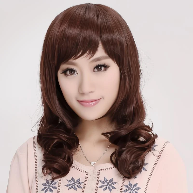 假发女长卷发全头套中年女士中长时尚假发套逼真自然光头全头发套