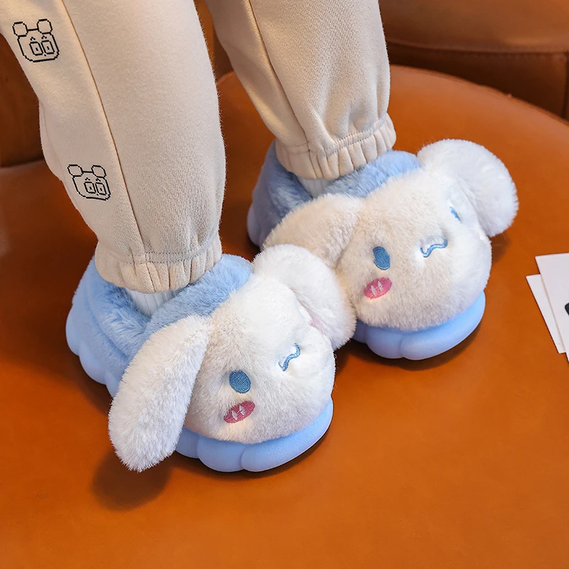可爱儿童棉拖鞋卡通皮卡丘秋冬款男女孩家居加绒厚底居家毛毛棉鞋